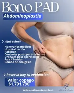Sala de espera en clínica de cirugía estética facial.