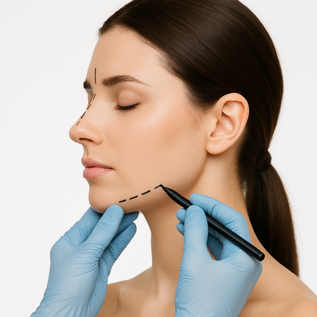 Preparación de paciente para cirugía estética facial y corporal