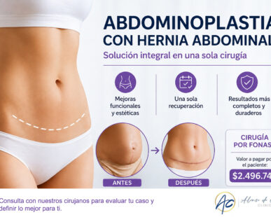 Si tienes hernia abdominal y flacidez, podemos ayudarte a resolver ambos problemas en una sola cirugía.