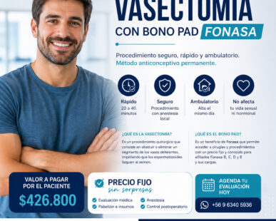 vasectomía con bono PAD Fonasa en Chile