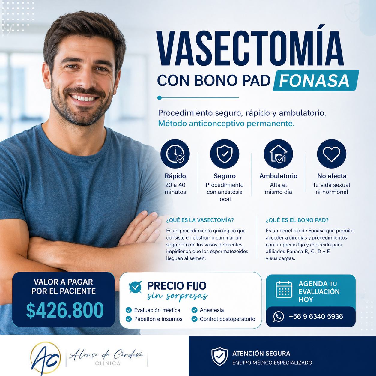 vasectomía con bono PAD Fonasa en Chile